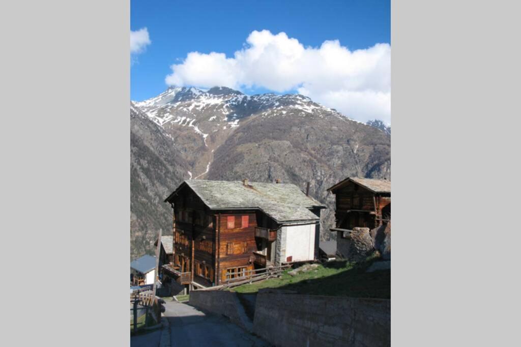 Alpia 26 - Zwei Zimmerwohnung In Traditionellem Walliser Haus Газенрид Экстерьер фото